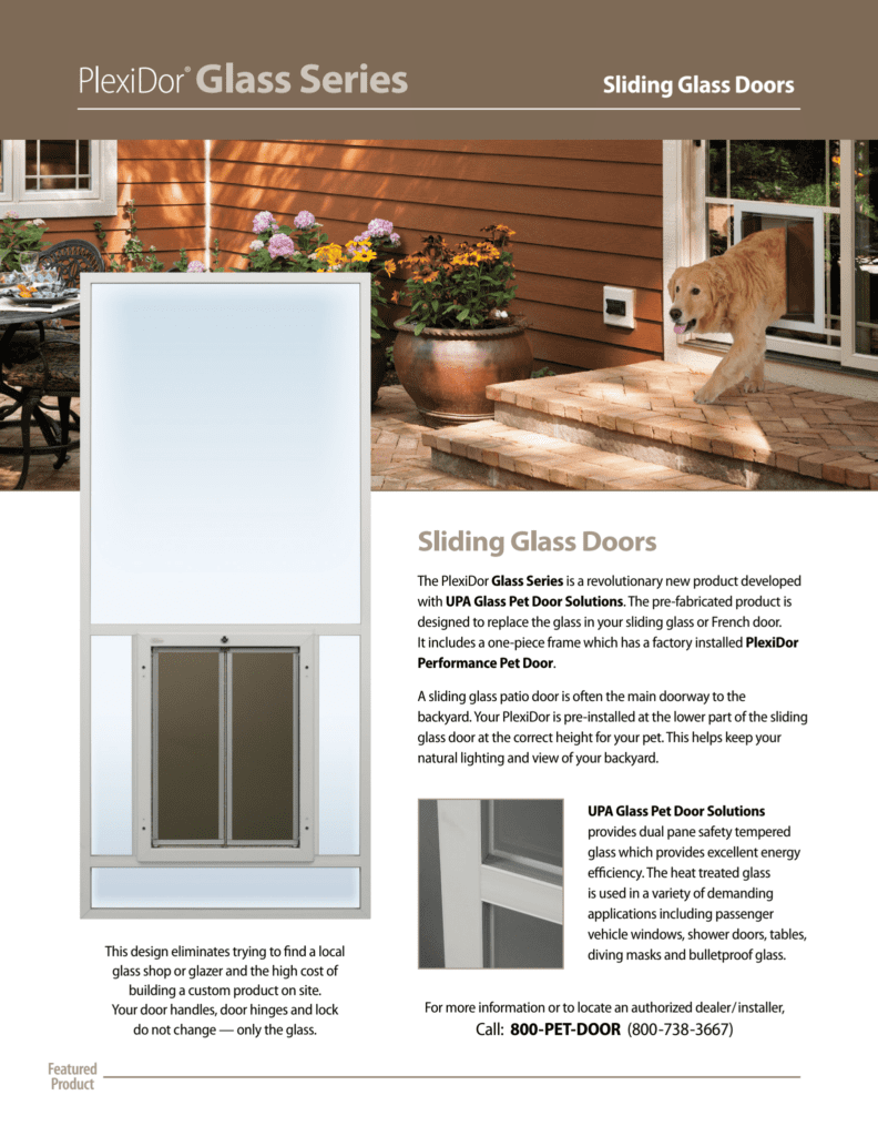 PlexiDor dog doors offer a dog door in glass option