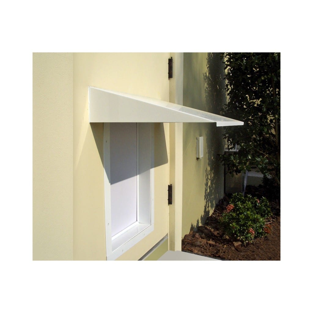 PlexiDor Awning attached to door above dog door