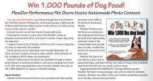 PlexiDor pet food contest featured in Sarasota Pet
