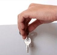 PlexiDor lock and key
